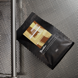 Close up of a bag of Roy Hernandez coffee by Dimattina