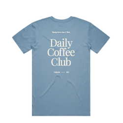 T-shirt Daily Coffee Club DCC back in blue