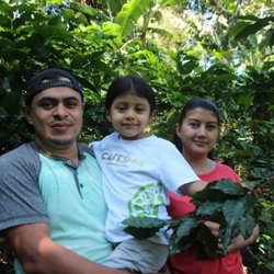 Hernandez family on their coffee farm