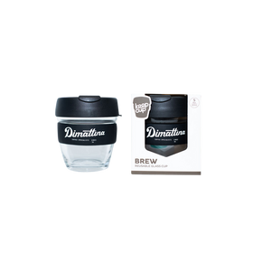 KeepCup Dimattina coffee cup with a black lid.