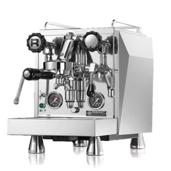 Rocket GiottoCronometroR2  espresso machine (lateral view with gauges shown)