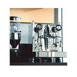 Rocket Mozzafiato CronometroV3 espresso machine (front view with gauges shown)